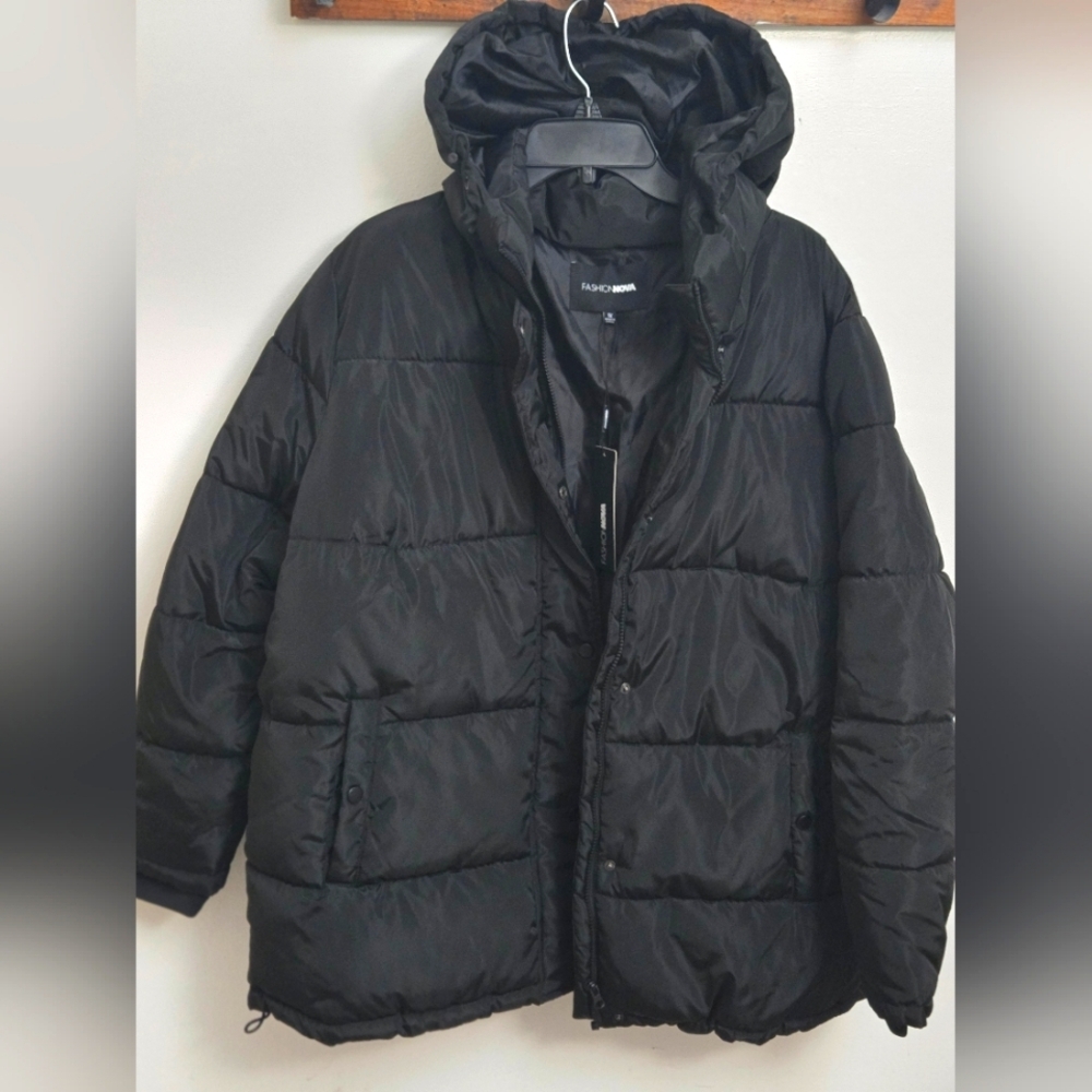 Fashion Nova Black Puffer Jacket